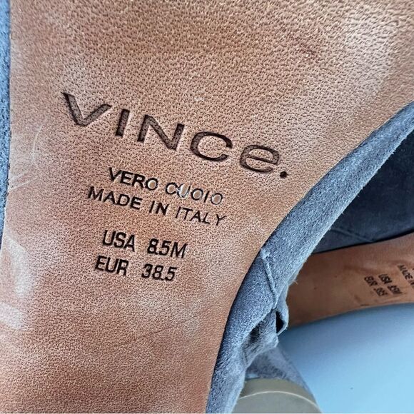 VINCE. Ridley Suede Grey Boots Booties 8.5 - Picture 14 of 15